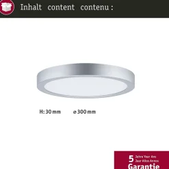 Panneau LED Abia 2 White Select Détecteur de mouvement crépusculaire (HF) rond 300mm 14W 1000lm 2700 - 4000K Chrome mat