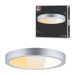 Panneau LED Abia 2 White Select Détecteur de mouvement crépusculaire (HF) rond 300mm 14W 1000lm 2700 - 4000K Chrome mat