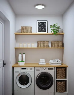 Panneau LED Abia 2 White Select Détecteur de mouvement crépusculaire (HF) rond 300mm 14W 1000lm 2700 - 4000K Chrome mat