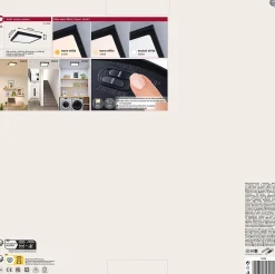 Panneau LED Abia 2 White Select Détecteur de mouvement crépusculaire (HF) carré 400x400mm 16W 1400lm 2700 - 4000K Noir