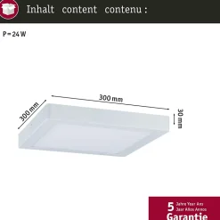 Panneau LED Abia carré 300x300mm 22W 2000lm 2700K Blanc