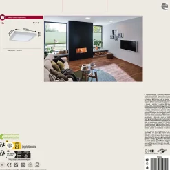 Panneau LED Abia carré 300x300mm 22W 2000lm 4000K Chrome mat