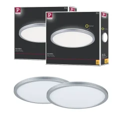 Panneau LED Abia rond 300mm 2x22W 2x2200lm 2700K Chrome mat