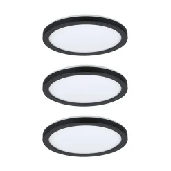 Panneau LED Abia rond 300mm 3x22W 3x2200lm 2700K Noir mat