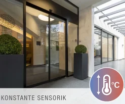 Panneau LED Alegre 45 cm detecteur nombreuses fonctions metal plastique LED integrees blanc chaud