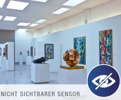 Panneau LED Alegre 45 cm detecteur nombreuses fonctions metal plastique LED integrees blanc chaud