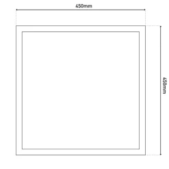 Panneau LED Alegre 45 cm detecteur nombreuses fonctions metal plastique LED integrees blanc chaud