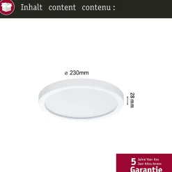 Panneau LED Alya rond 230mm 17W 1700lm 3000 - 6500K Blanc