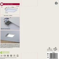 Panneau LED Atria carré 220x220mm 14W 1150lm 4000K Blanc