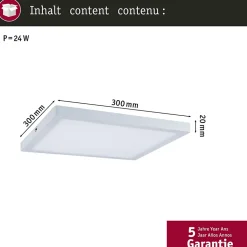 Panneau LED Atria carré 300x300mm 16,5W 1450lm 2700K Blanc gradable