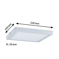 Panneau LED Atria carré 220x220mm 14W 1150lm 2700K Blanc gradable