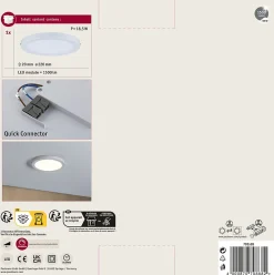 Panneau LED Atria rond 220mm 14W 1150lm 2700K Blanc gradable