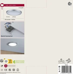 Panneau LED Atria rond 220mm 14W 1150lm 2700K Chrome mat gradable