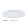 Panneau LED Atria rond 300mm 16W 1450lm 2700K Blanc gradable