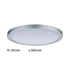Panneau LED Atria rond 300mm 16W 1450lm 4000K Chrome mat
