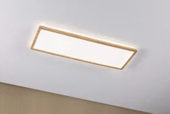 Panneau LED Atria Shine Backlight IP44 carré 580x200mm 22W 2300lm 4000K Esthétique bois