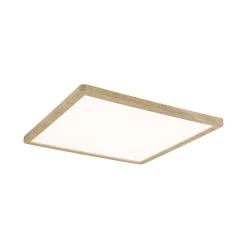 Panneau LED Atria Shine Backlight IP44 carré 293x293mm 16W 1600lm 3000K Esthétique bois