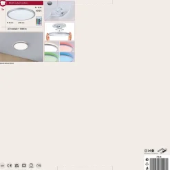 Panneau LED Atria Shine Backlight rond 293mm 12W 1400lm RGBW Chrome mat gradable