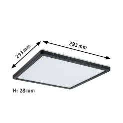 Panneau LED Atria Shine Backlight carré 293x293mm 16W 1600lm 4000K Noir