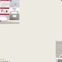 Panneau LED Atria Shine Backlight Détecteur de mouvement (HF) IP44 rond 420mm 22W 2300lm 4000K Blanc