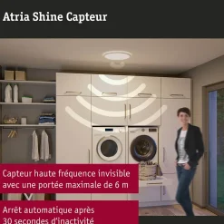 Panneau LED Atria Shine Backlight Détecteur de mouvement (HF) IP44 rond 420mm 22W 2300lm 4000K Blanc