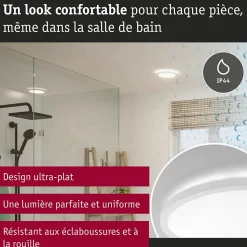 Panneau LED Atria Shine Backlight IP44 rond 190mm 11,2W 850lm 4000K Blanc