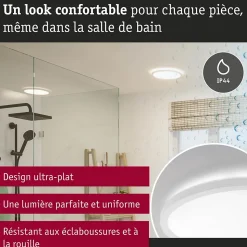 Panneau LED Atria Shine Backlight IP44 rond 293mm 16W 1600lm 4000K Blanc