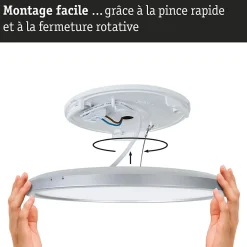 Panneau LED Atria Shine Backlight Détecteur de mouvement (HF) IP44 rond 293mm 16W 1600lm 4000K Blanc