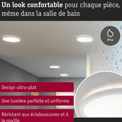 Panneau LED Atria Shine Backlight IP44 rond 293mm 16W 1600lm 3000K Blanc