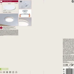 Panneau LED Atria Shine Backlight IP44 rond 293mm 16W 1600lm 3000K Blanc