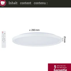Panneau LED Atria Shine rond 290mm 19W / 2W 1500lm / 0lm RGB+ Blanc gradable
