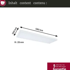 Panneau LED Atria Shine White Select IP44 carré 560x200mm 15,2W 2030lm 3000 - 6500K Blanc