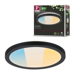 Panneau LED Atria Shine White Select IP44 rond 190mm 7,6W 1100lm 3000 - 6500K Noir