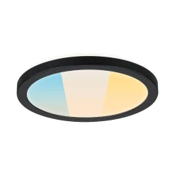 Panneau LED Atria Shine White Select IP44 rond 190mm 7,6W 1100lm 3000 - 6500K Noir