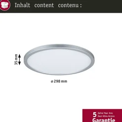 Panneau LED Atria Shine White Select IP44 rond 298mm 14,8W 2250lm 3000 - 6500K Chrome mat
