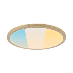 Panneau LED Atria Shine White Select IP44 rond 298mm 14,8W 2250lm 3000 - 6500K Esthétique bois