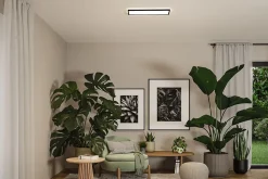 Panneau LED Atria Shine White Select IP44 carré 560x200mm 15,2W 2030lm 3000 - 6500K Noir