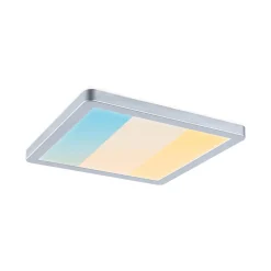 Panneau LED Atria Shine White Select IP44 carré 190x190mm 8W 1160lm 3000 - 6500K Chrome mat