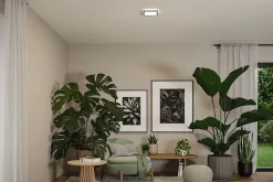 Panneau LED Atria Shine White Select IP44 carré 190x190mm 8W 1160lm 3000 - 6500K Chrome mat