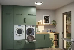 Panneau LED Atria Shine White Select IP44 rond 398mm 20,8W 2800lm 3000 - 6500K Noir