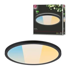 Panneau LED Atria Shine White Select IP44 rond 298mm 14,8W 2250lm 3000 - 6500K Noir