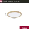 Panneau LED Atria Shine White Select IP44 rond 190mm 7,6W 1100lm 3000 - 6500K Esthétique bois