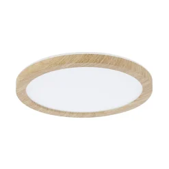 Panneau LED Atria Shine White Select IP44 rond 190mm 7,6W 1100lm 3000 - 6500K Esthétique bois