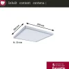 Panneau LED Atria Shine White Select IP44 carré 298x298mm 15,7W 2100lm 3000 - 6500K Chrome mat