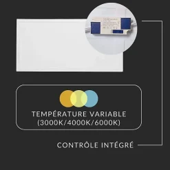 Panneau LED CCT 60x30cm BLANC 30W - 3000K/4000K/6000K (Pack de 10) - SILAMP