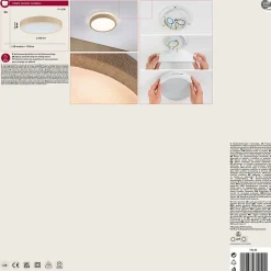 Panneau LED Cosara IP44 rond 300mm 15W 1300lm 3000K Beige