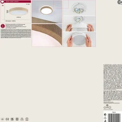 Panneau LED Cosara IP44 rond 300mm 15W 1300lm 4000K Beige