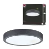 Panneau LED Cosara IP44 rond 300mm 15W 1300lm 4000K Gris foncé