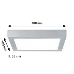 Panneau LED Lunar carré 300x300mm 16W 1300lm 3000K Chrome mat