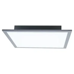 Panneau LED 'NICOLA', luminaire en saillie en métal et plastique avec LEDs fixes blanc neutre, panneau pour l'intérieur 45 x 45 cm